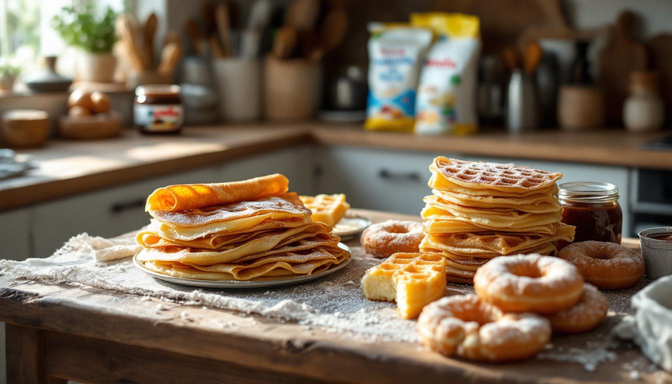 explorez 80 recettes gourmandes de crêpes, gaufres et beignets pour varier les plaisirs sucrés à chaque occasion. des idées faciles et savoureuses pour régaler toute la famille !