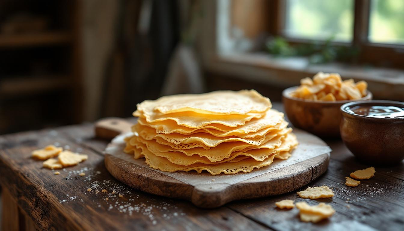 découvrez les gavottes, ces fines crêpes dentelles croustillantes qui apportent une touche de légèreté et de gourmandise à chaque pause sucrée. un plaisir délicieux pour tous les amateurs de douceurs.