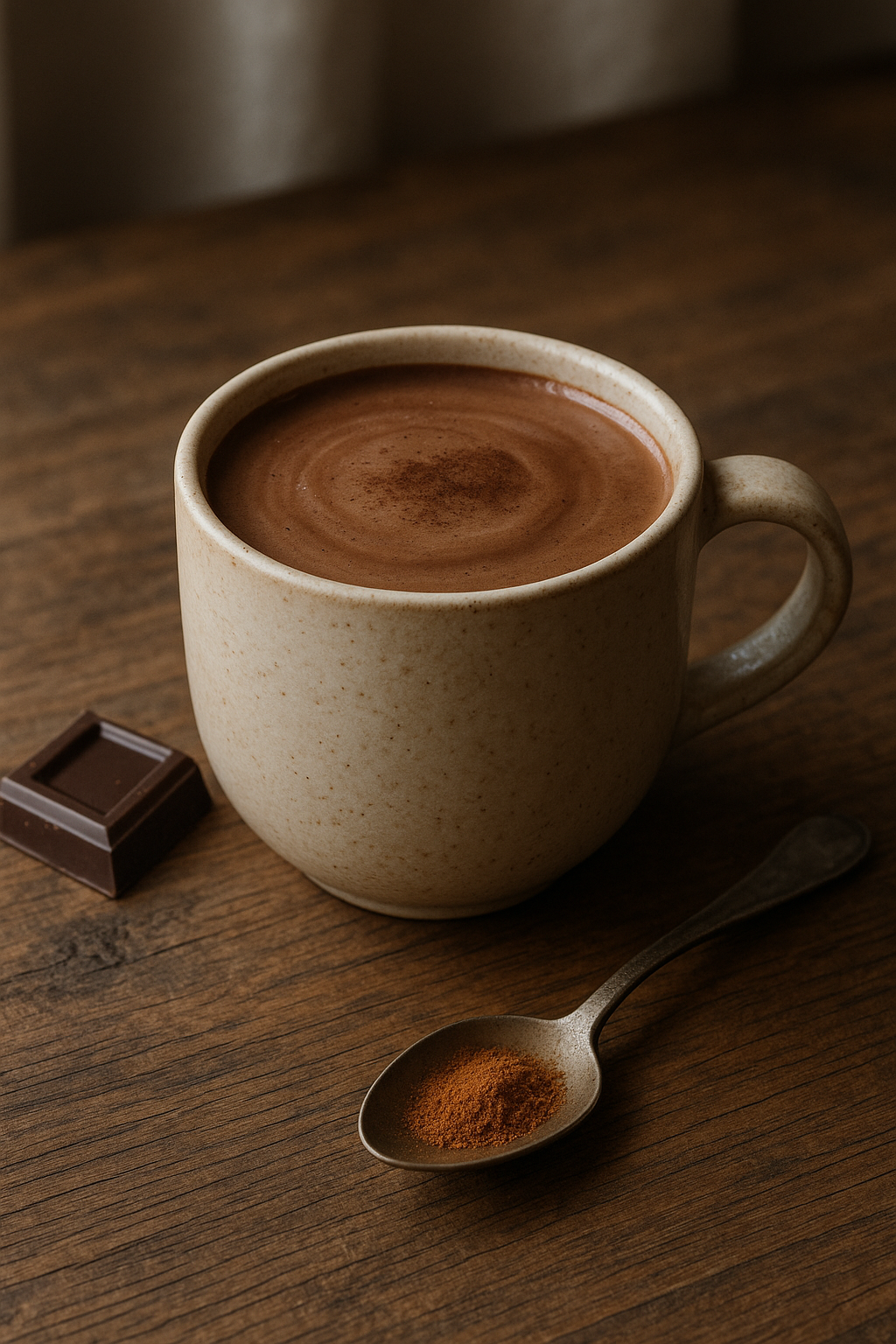 savourez un chocolat chaud réconfortant qui rappelle la douceur et la tendresse des souvenirs d'enfance, pour un moment chaleureux et nostalgique.